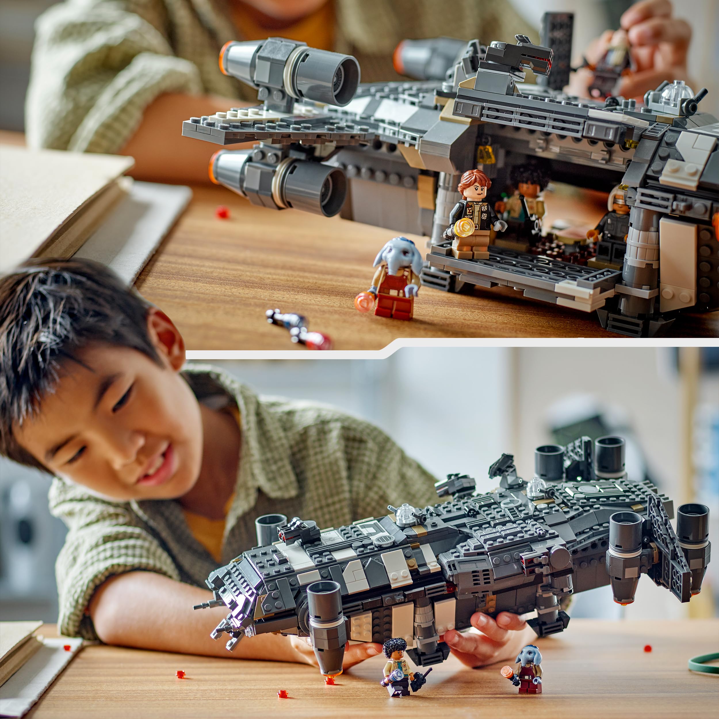 LEGO Star Wars: Skeleton Crew Onyx Cinder, Kolekcjonerska Zabawka dla Dziecka do Zbudowania, 5 Minifigurek, Pomysł na Prezent dla 10-latka, dla Chłopca, Dziewczynki i Fana Gwiezdnych Wojen, 75374