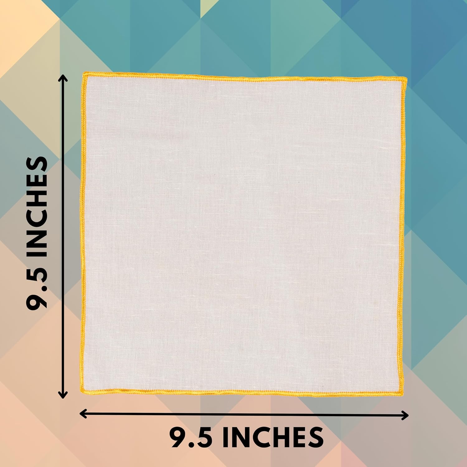 Natural Linen Pocket squares with Contrast Color Stitch 5-Pack, Sustainable Men’s Accessories (Parchment Organic tone) Pink, Seafoam green, Indigo blue, Red, Brown