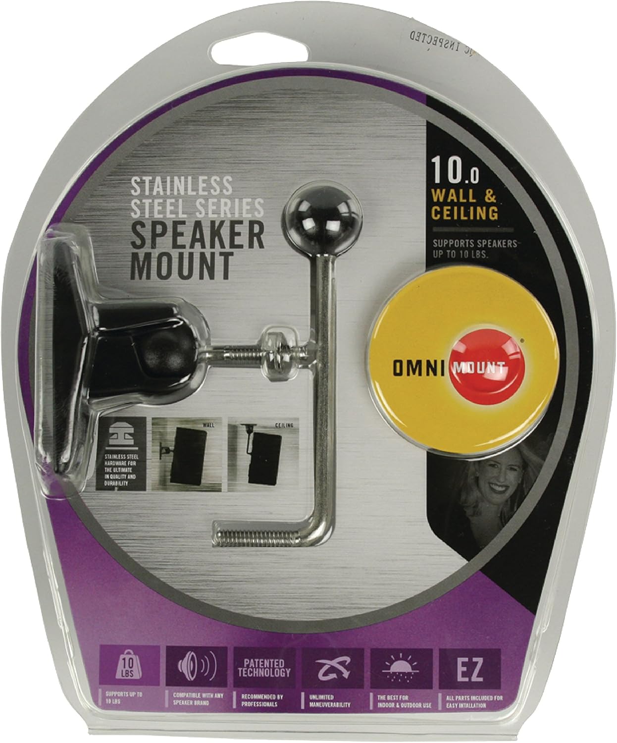 Exclusive Discount 60% Price OmniMount 10.0 Wall and Ceiling Audio Mount - Black with Stainless Steel Up To 60% OFF OmniMount 10.0 Wall and Ceiling Audio Mount - Black with Stainless Steel