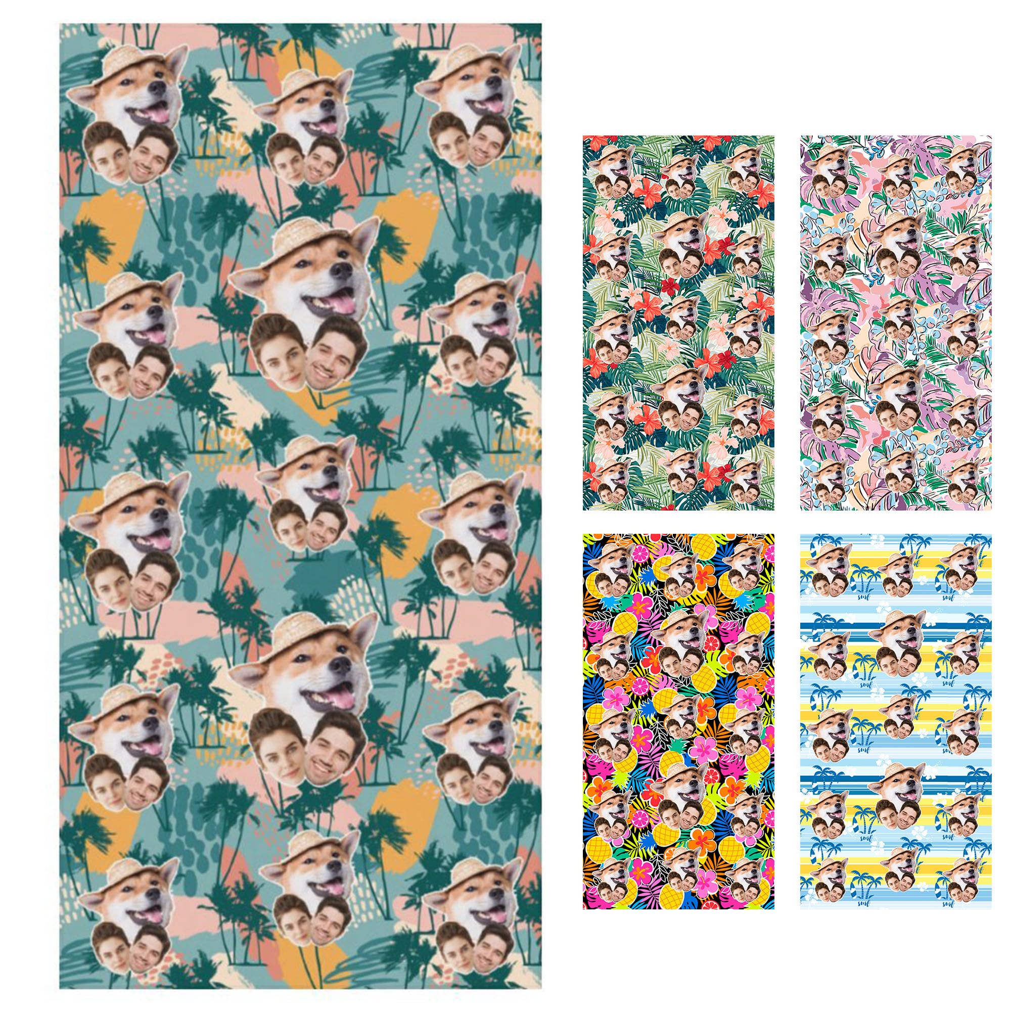 Personalized Beach Towel With Picture & Name - Custom Photo Funny Face Towel For Kids & Adults, Quick Dry Microfiber - View #6