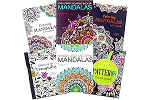 High-Value Coloring Book Bundle: 6 Premium Books for Serene Mandala Creations and Tranquil Patterns