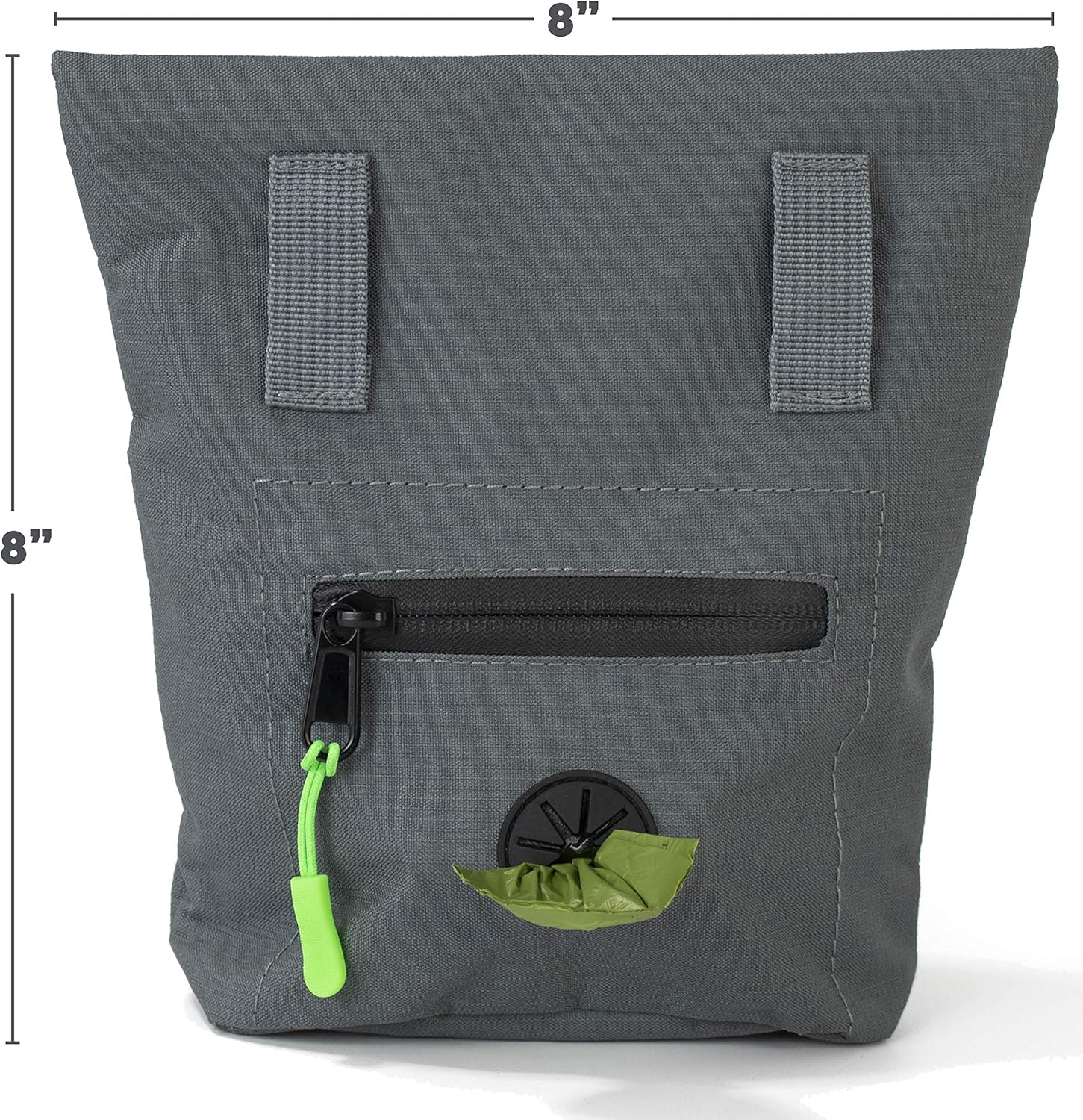 Tuff Mutt Dog Poop Bag Holder with Dispenser, Odor-Blocking Liner and Water-Resistant Fabric, Holds Full Dog Waste Bags, Adjustable Waist Belt, Includes Doggy Poop Roll