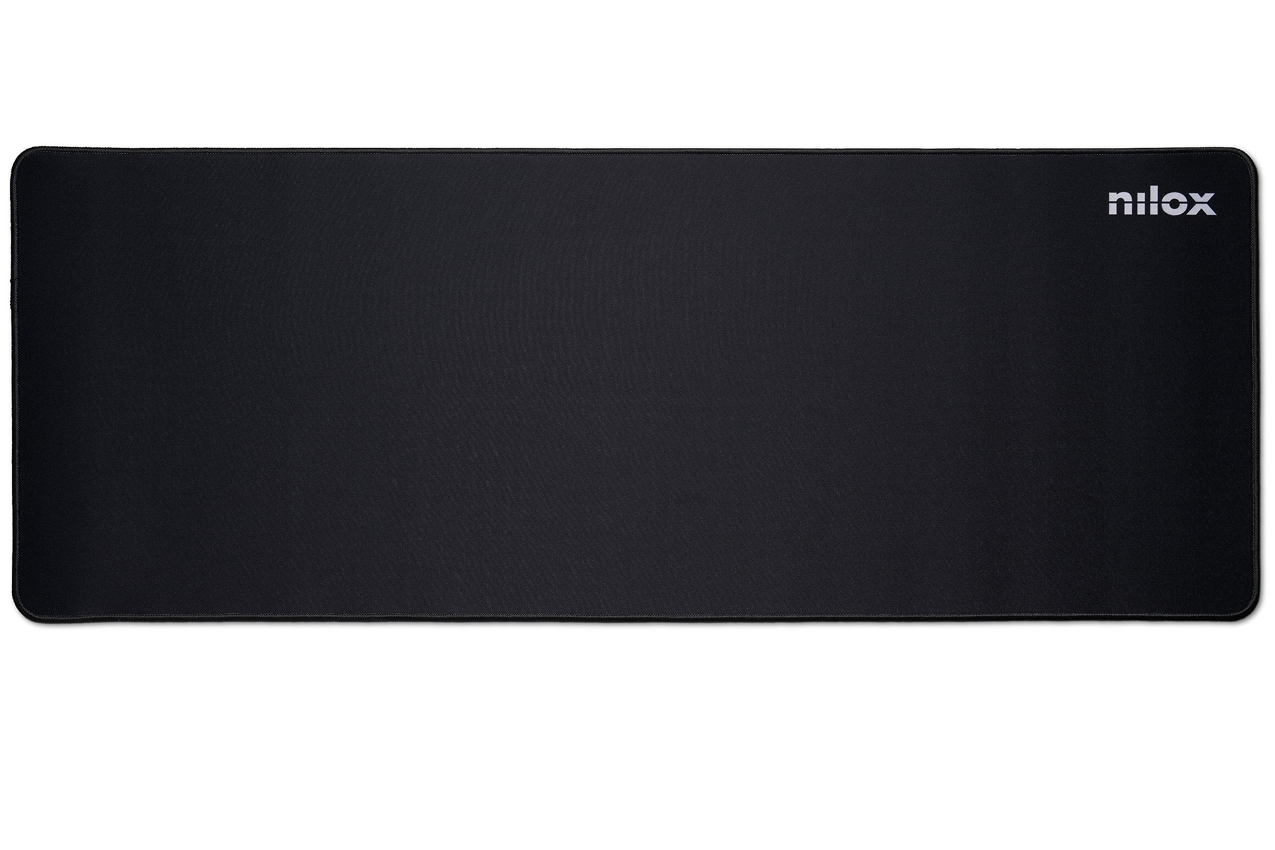 Nilox - Alfombrilla de ratón XXL, Negra