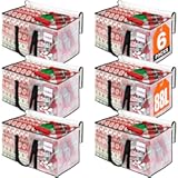 Clear Moving Bags Heavy Duty Extra Large&comma; Moving Supplies with Reinforced Handle and Double Zipper&comma; Storage Totes for Moving Essential&comma; Packing Bags Alternative to Moving Box&lpar;6 Packs&comma; Clear&rpar;
