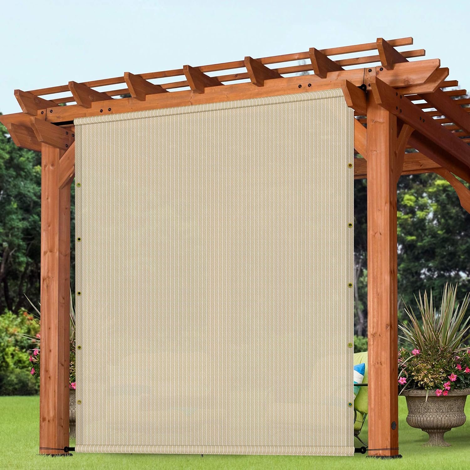 Patio Outdoor Shade Universal Replacement Pergola Canopy Cover 7'x38 ...