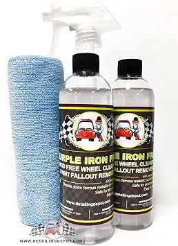 Autosmart Wheel Cleaner Combo Pack Iron Free 16.9OZ with Free Microfiber Towel