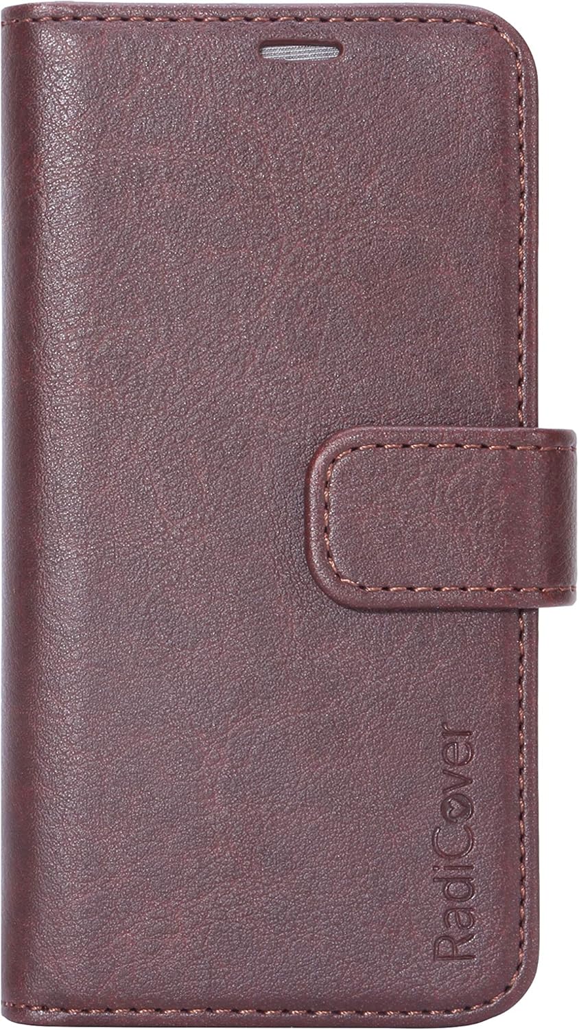 Radiation Cover Cell Phone Case for iPhone 5/5S/SE, Flip Cover, Brown