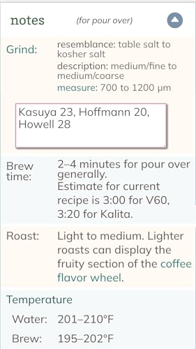 Brewfecto Coffee & Tea Brew Ratio Calculator and Pour Over Timer