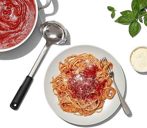 Vista 45 de OXO - Cuchara de acero inoxidable, buen agarre