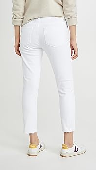 AG Adriano Goldschmied Women's The Prima Crop Jeans, White, 24