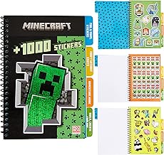 Minecraft Sticker Book for Kids - 28 Sheets, Over 1000 Creeper Collector Stickers for Scrapbooking, Creative Activity Set, Gamer Gifts for Boys
