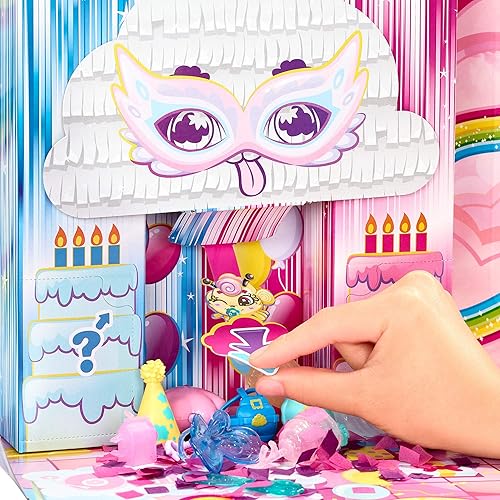 Miniatura 4 de Mattel Cloudees - Juego de fiesta de helado de cumpleaños para mascotas, juguetes temáticos de nube con masa moldeable y figuras ocultas sorpresa,