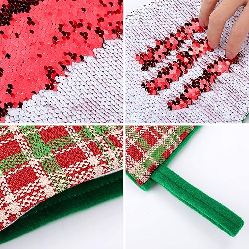 Miniatura 8 de REFYLD Medias de Navidad  Bandera filipina de Filipinas con purpurina brillante Navidad colgante calcetín para decoraciones de Navidad