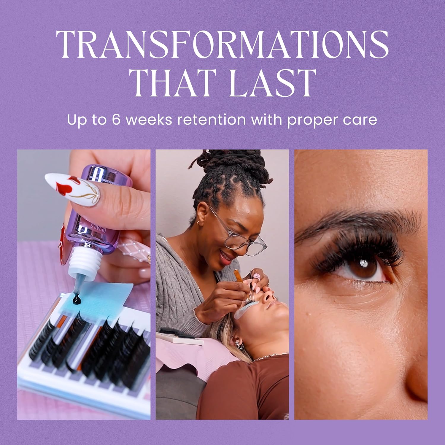 LivBay Locked & Loaded Professional Lash Adhesive, Lash Extension Glue, 1-Second Drying, 6-Week Retention, Thin Viscosity, Versatile Eyelash Extension Adhesive, 5ml