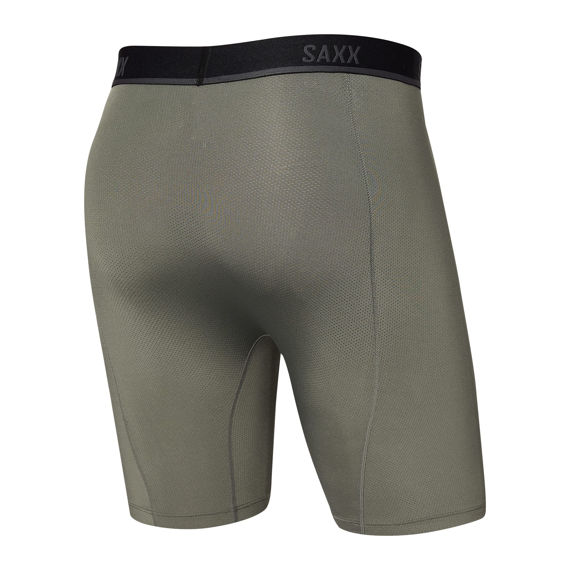 Saxx Kinetic Light-Compression Mesh Long Boxer Briefs, Cargo Grey - S
