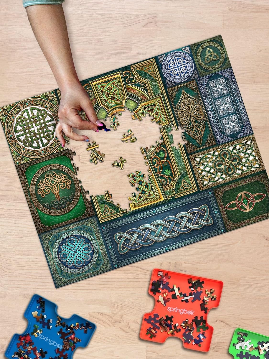Springbok Celtic Knots 500 Piece Jigsaw Puzzle for Adults – Poster Now Included - Intricate Irish Art - Unique Cut Pieces – Made in USA