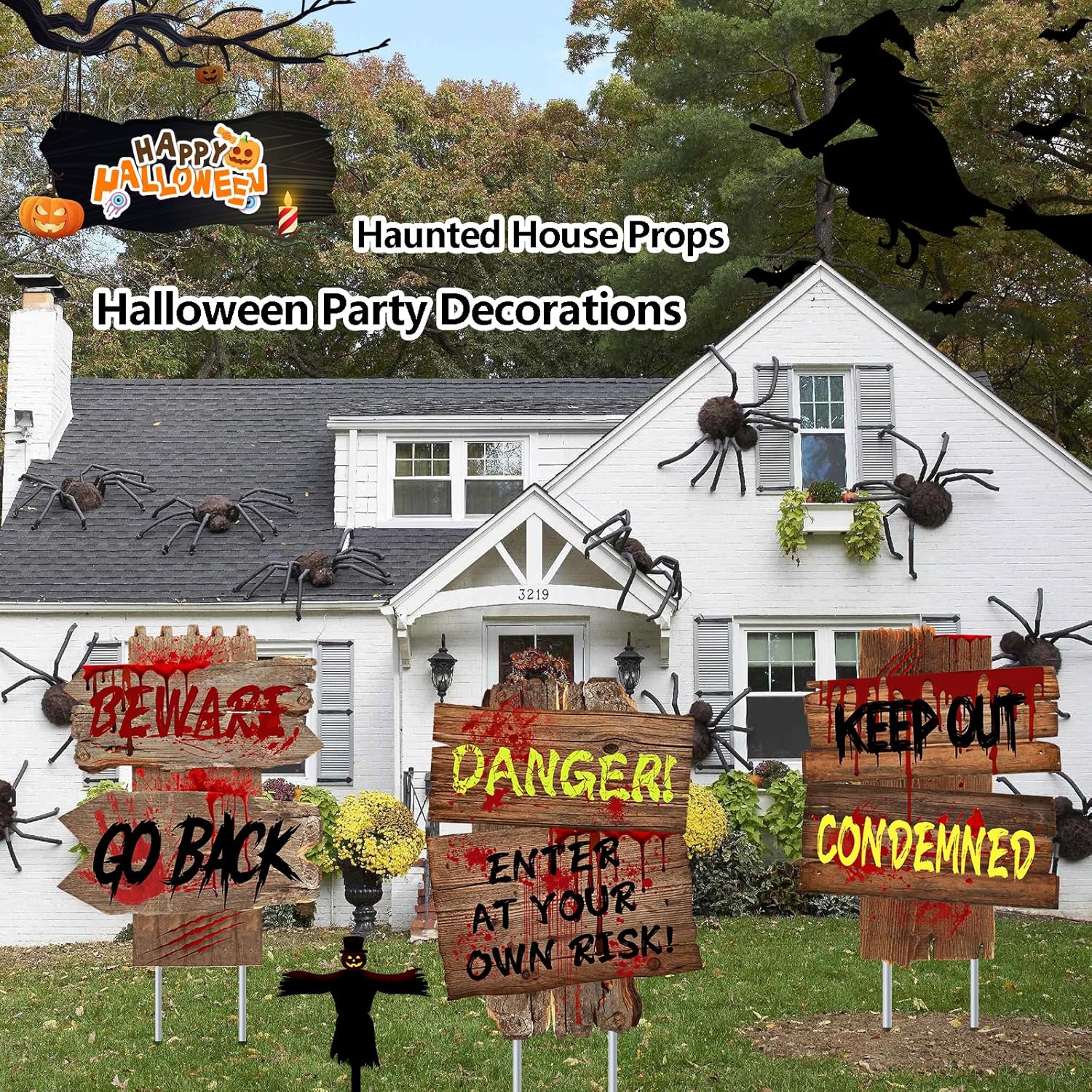 Halloween Beware Signs - Image 7