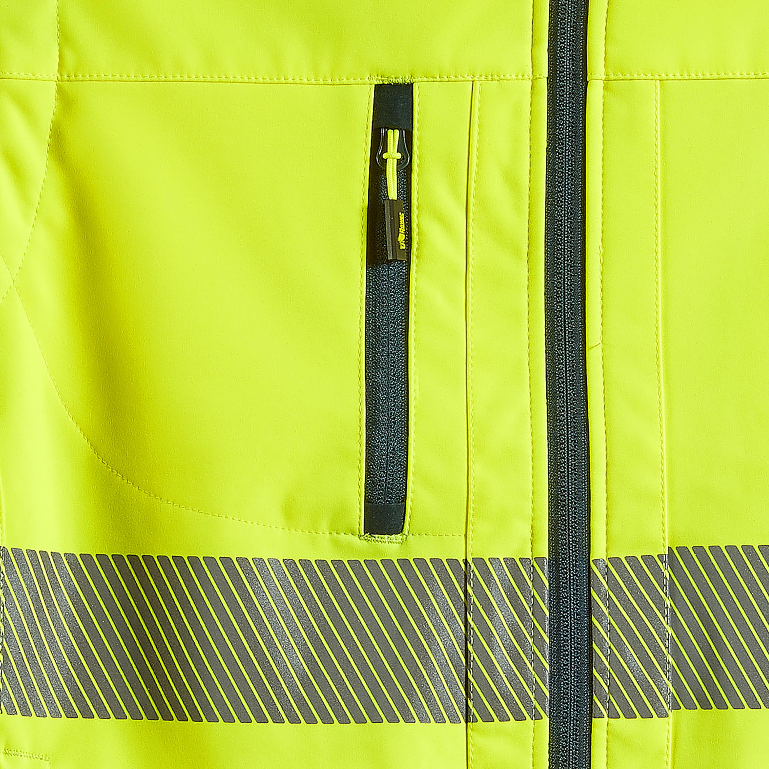 U-Power DANY, Weste, ärmellose Jacke, aus Softshell-Stoff, durchgehender Reißverschluss, wasserabweisend, bequeme Arbeitskleidung, mit Handytasche, mit Reißverschluss - YellowES FLUO XL