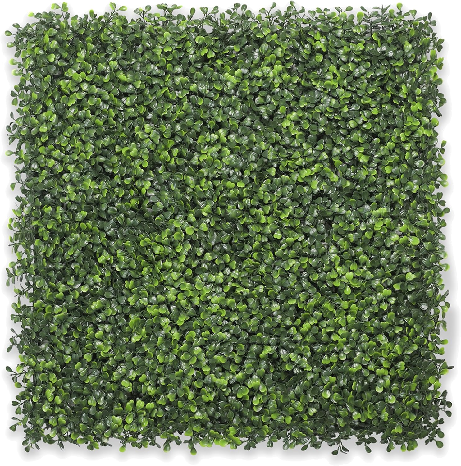 24Pcs 20"x20" Ultra-Dense Artificial Boxwood Panels with Flowers, Realistic Faux Greenery Grass Wall Panels for Privacy, UV-Protected Decorative Hedge for Garden, Balcony, Backyard, Spring Decor