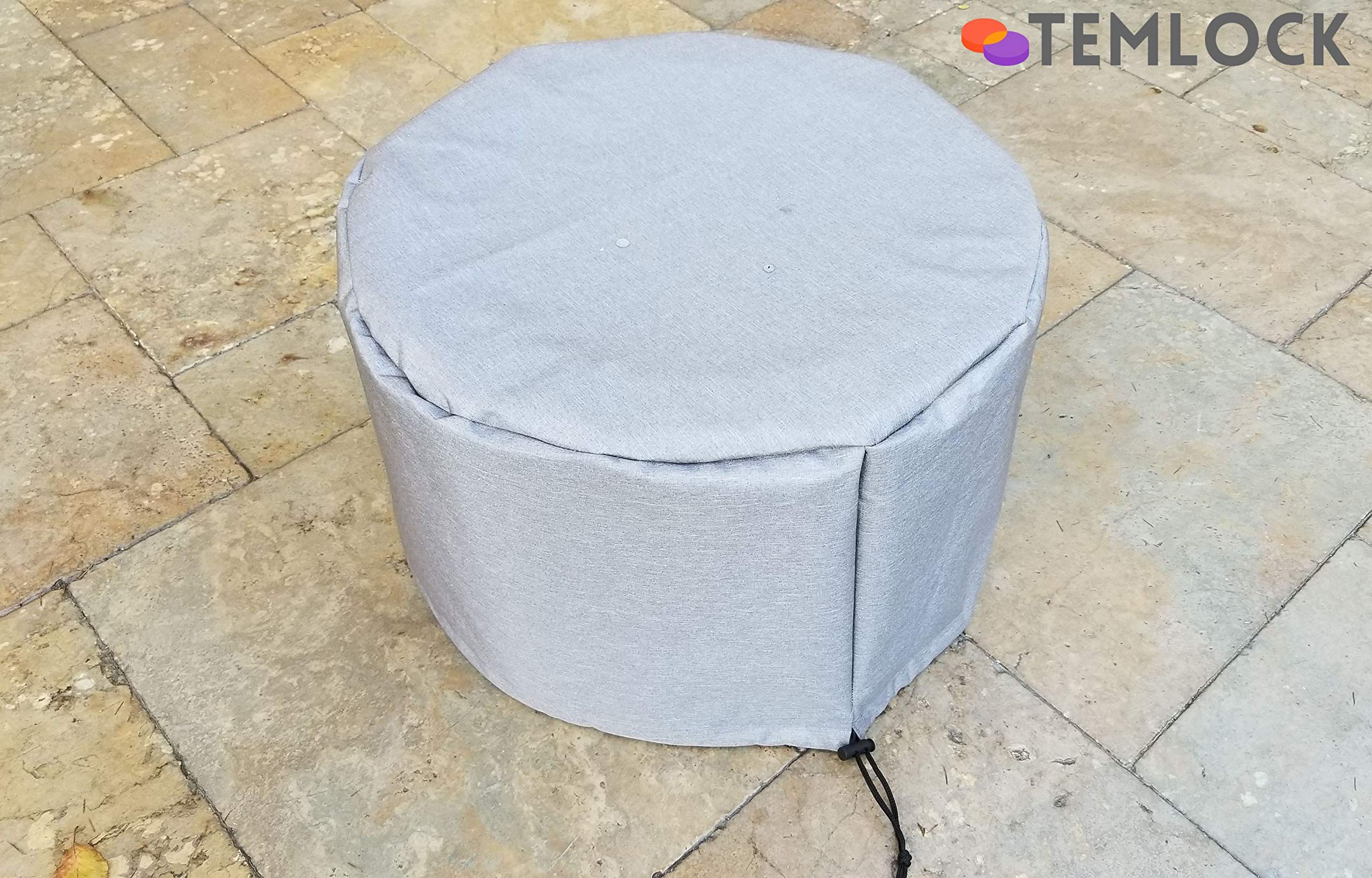 Generic Cover Compatible for Breeo Fire Pit X Series 24 or Double Flame 24 - Fits Standard or Sear Plate model - Outdoor Water-resistant Fire Bowl Protective Cover, Temlock FPC-2400