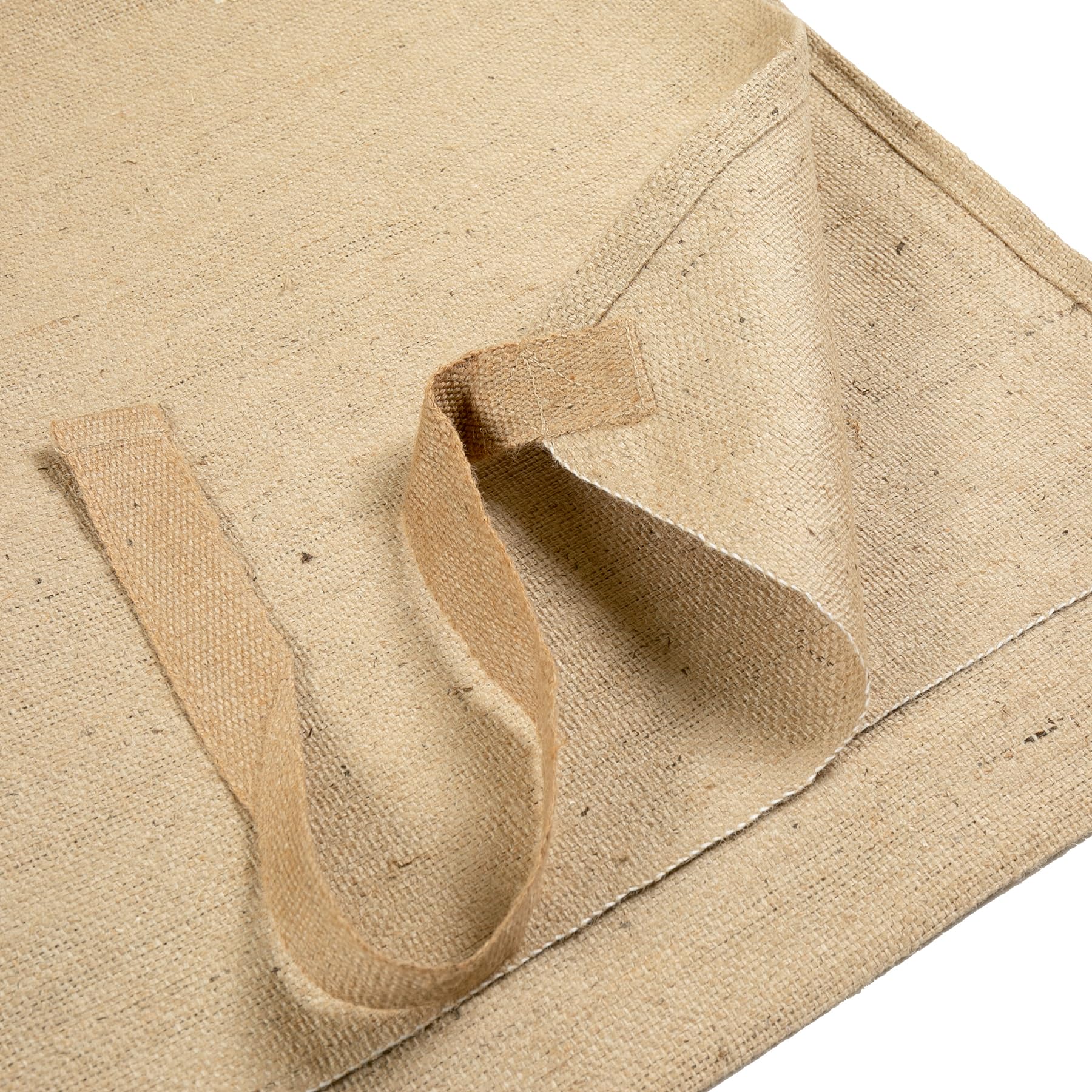 La cordeline Telo di Copertura per rifiuti Verde, 190 x 190 cm, in Tela di Iuta Naturale Rinforzata, 442 g/m², Spesso e Resistente, con Maniglie, Copertura per Raccolta rifiuti, Verde e Raccolta.