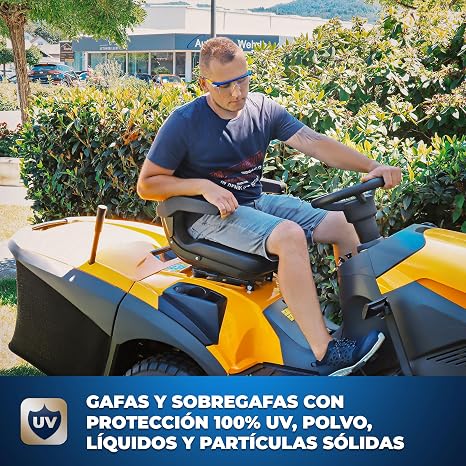 S&R Protective Glasses Protective and Safety Work Glasses (2 Pairs) with Side Protection. Anti-UV and Anti-scratch Glasses. Adjustable Temples for Work Laboratory Office
