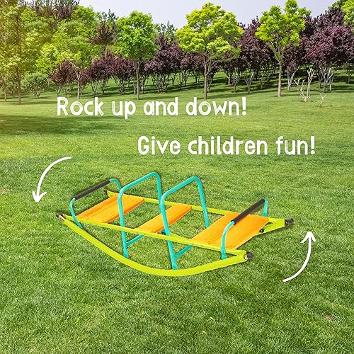 Miniatura 5 de Balancín para niños, balancín mecedor de metal para niños pequeños y niñas de 3 a 6 años, equipo de juego al aire libre para niños, Teeter Totter