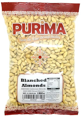Blanched Almonds 1kg - 100% Raw Whole Almond 1 kg