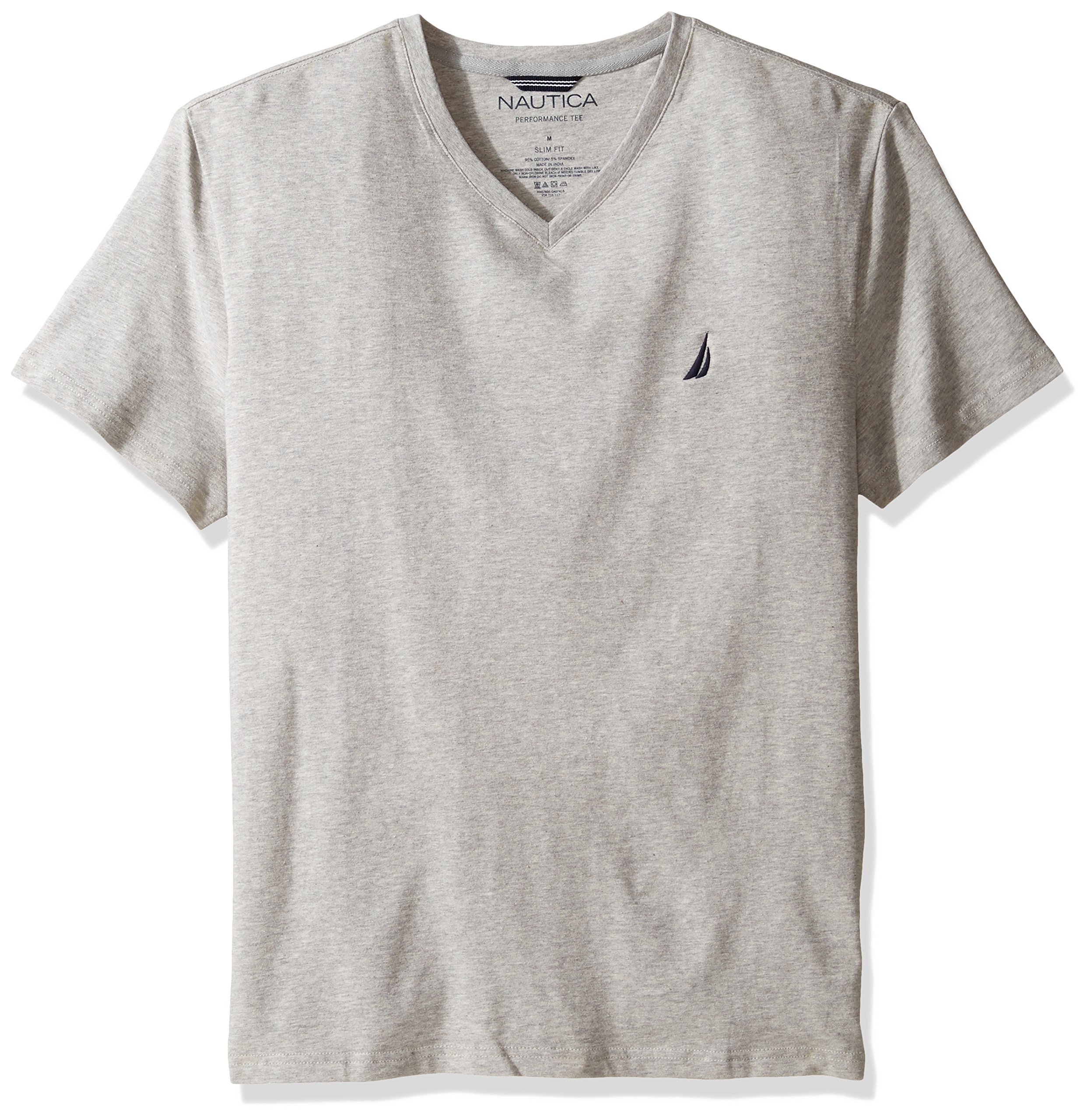 Nauticamens Short Sleeve Solid Slim Fit V-neck T-shirt T-Shirt