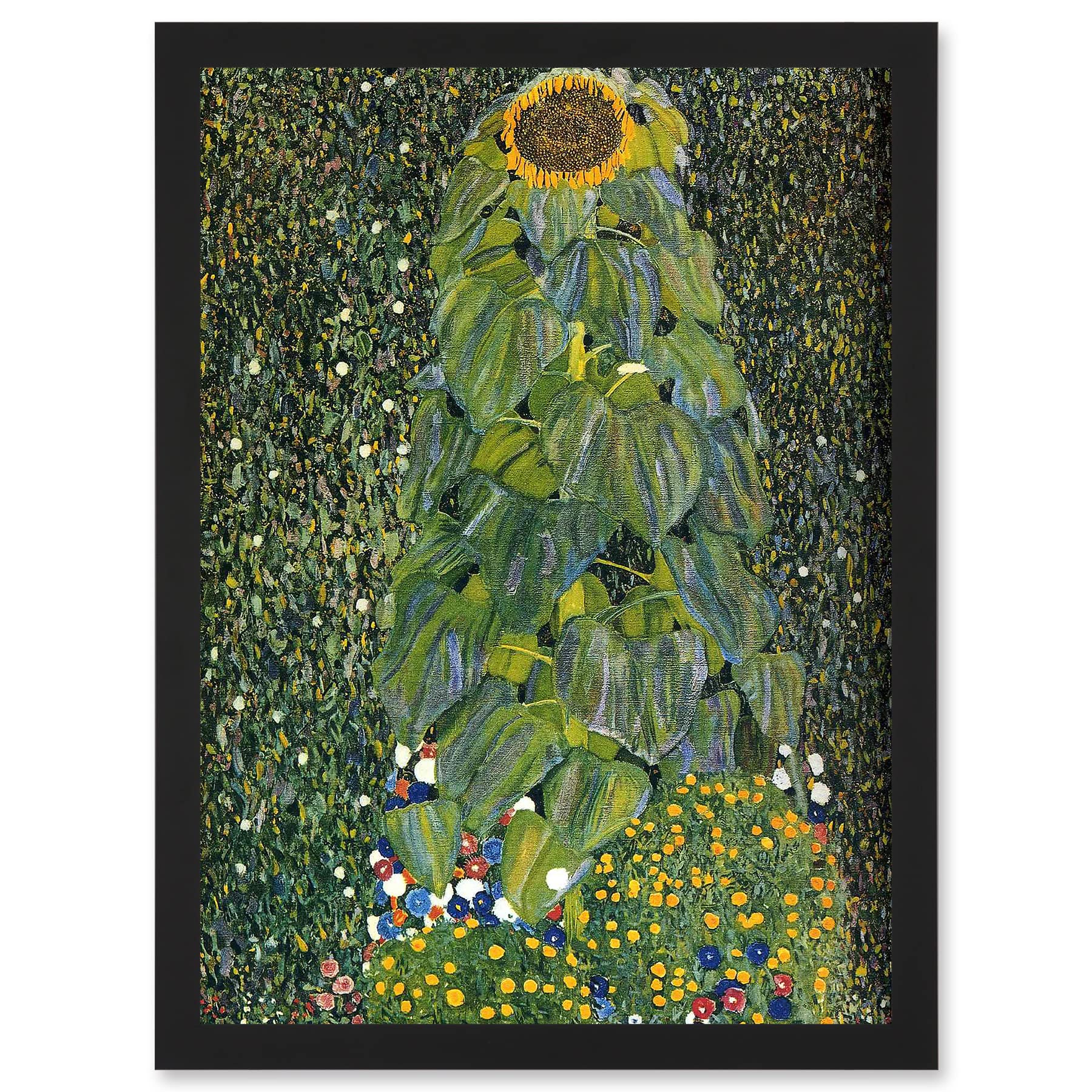 Wee Blue Coo Gustav Klimt The Sunflower 1907 Old Master Painting Artwork Framed Wall Art Print A4