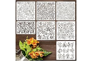 Floral Stencils for Painting on Wood