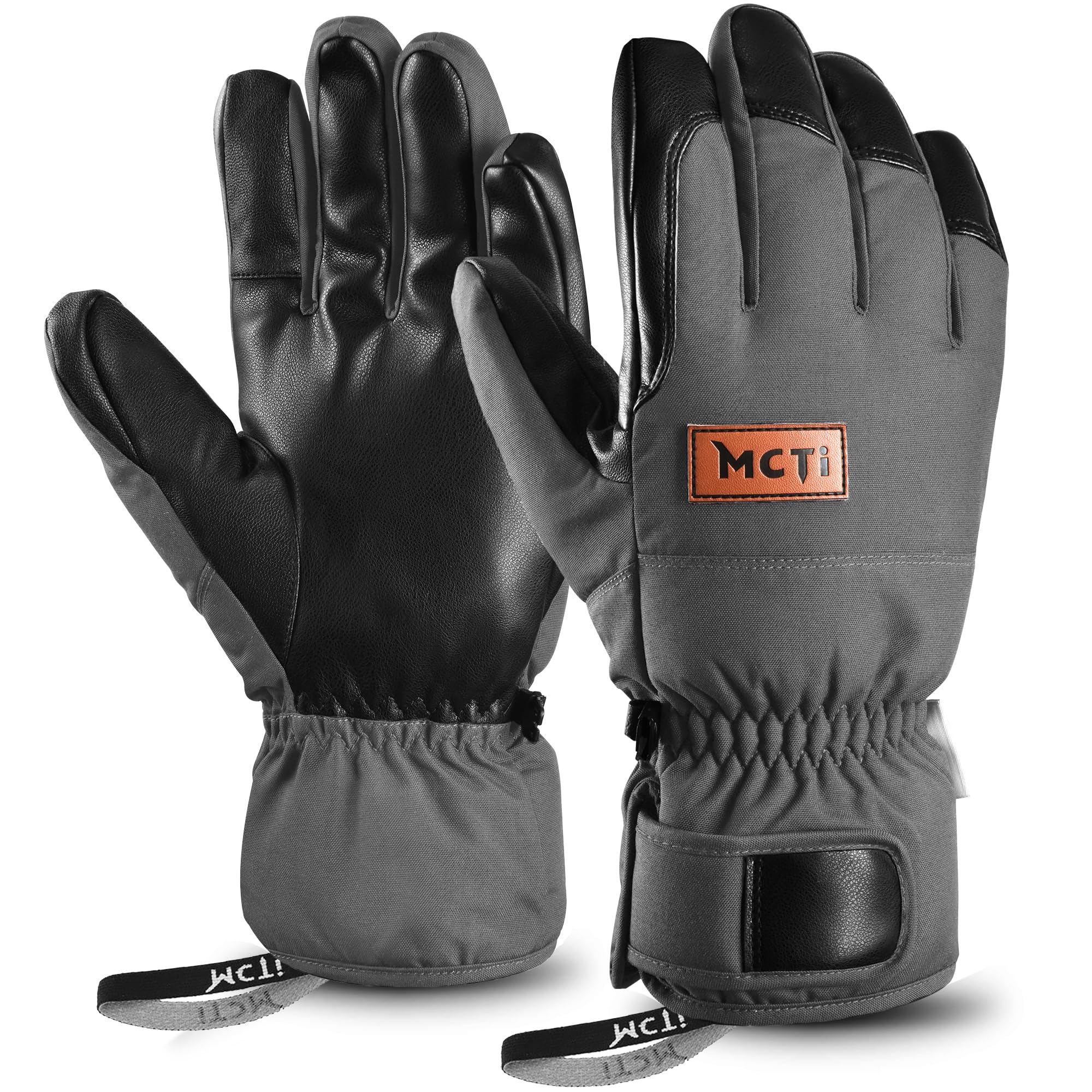 Ski Gloves Mens Waterproof Insulated Snow Gloves
