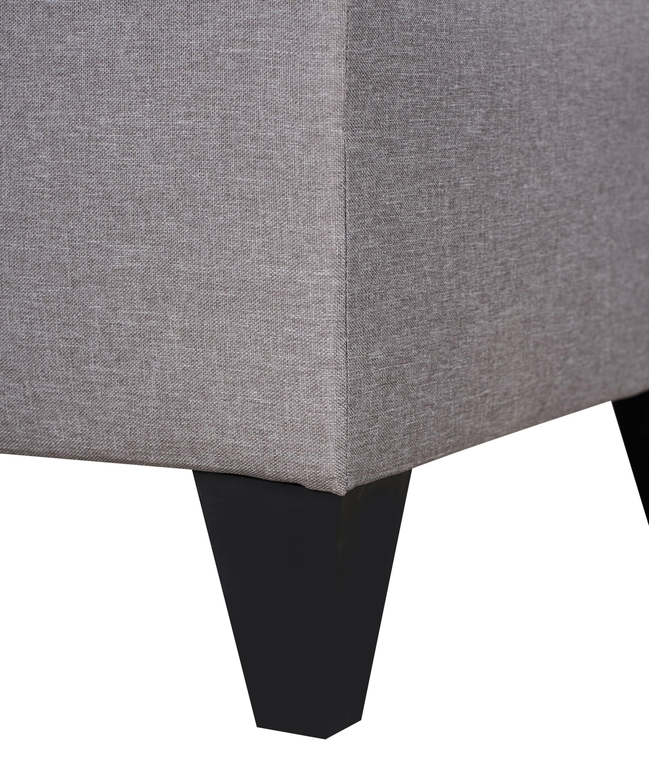 Rodnik Eckbank Look in grau, Sitzbank, Polsterbank mit Stauraum, Truhenbank 167x120 cm (kurzer Schenkel Links)