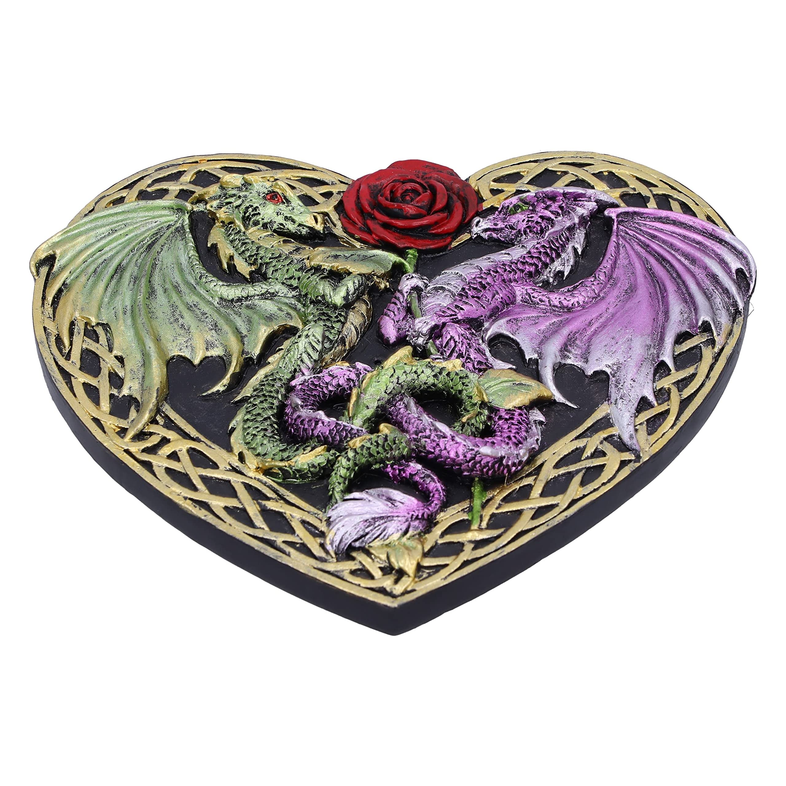 Nemesis Now Dragon Love Heart Incense Burner Decorative Hand-Painted Giftware
