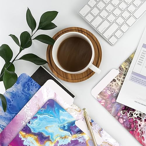 Miniatura 3 de Better Office Products Carpetas decorativas para archivos, paquete de 12, 6 diseños, pesadas, tamaño carta (9.5 x 11.5 pulgadas) con pestaña de