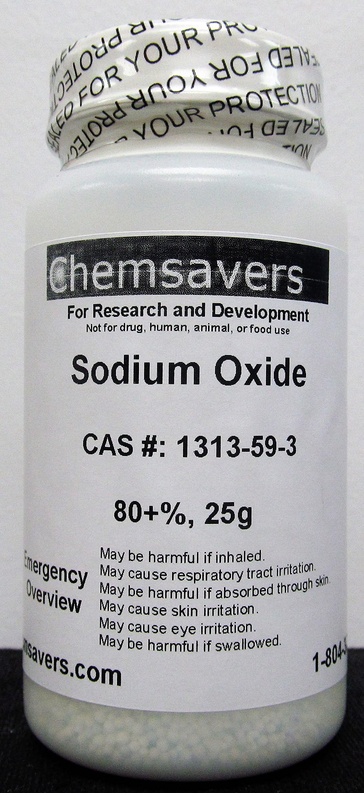 Sodium Oxide, 80+%, 25g