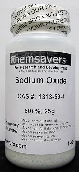 Sodium Oxide, 80+%, 25g