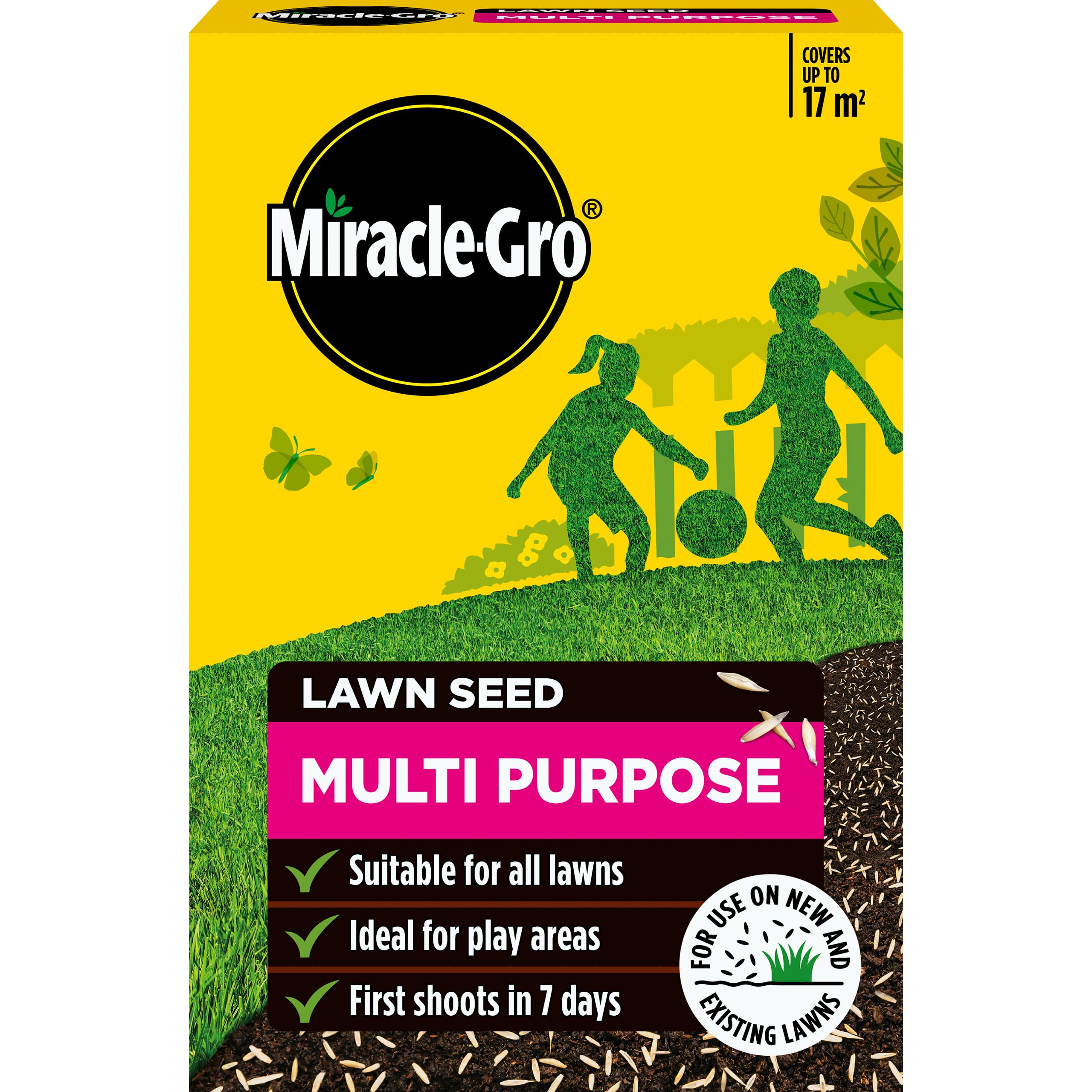 Miracle-Gro Multi Purpose Lawn Seed, Child & Pet Friendly, Coverage 33m2, 1kg Box — view 6