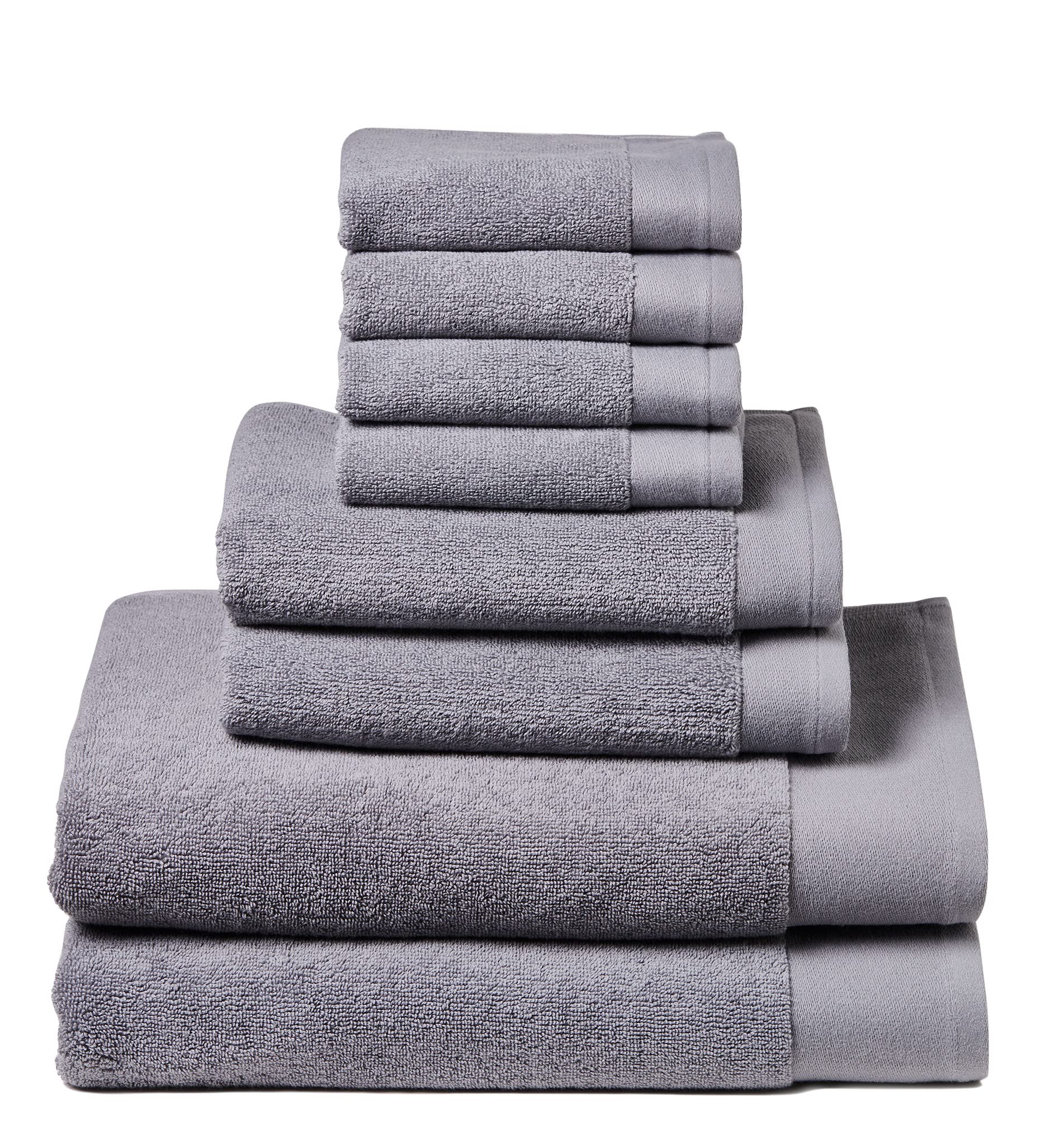 Set 8 Asciugamani Premium Hotel & Spa - Grigio, Cotone 600 G/m², Morbido E Assorbente - Foto 4