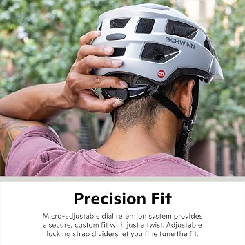 Schwinn Halcyon ERT Bike Helmet For Adult Youth Men Women, Ages 14 and Up, Can Fit Head Circumference 54-62 cm, With 19 Vents, Removable Visor, and Adjustable Locking Strap