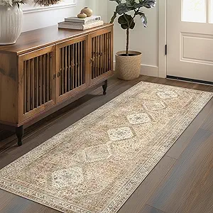 GENIMO 2x5 Non Slip Hallway Runner Rug, Machine Washable, Thin & Low Pile Lightweight for Kitchen, Laundry, Entryway, Bedroom & Living Room