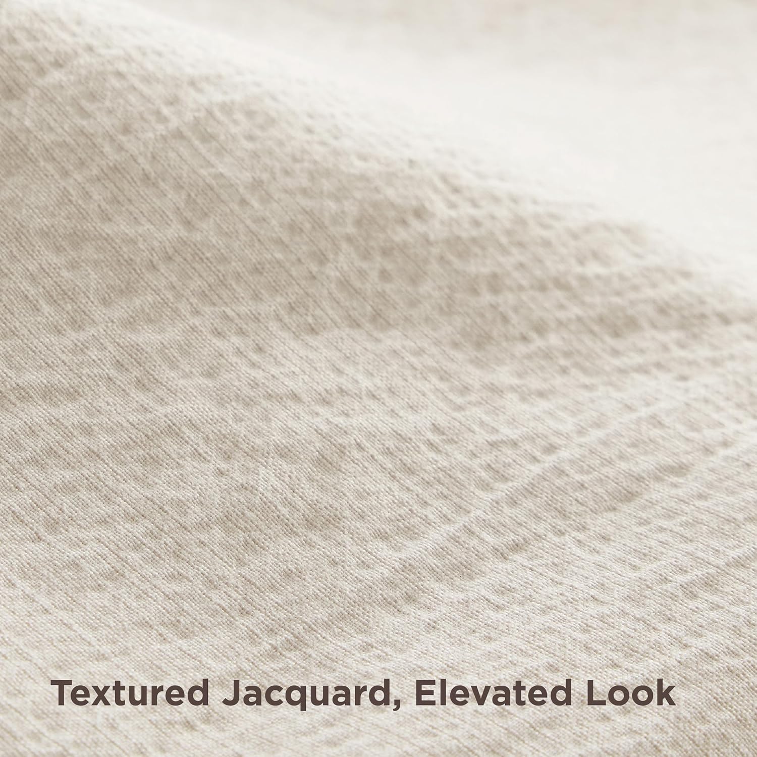 Bedsure Textured Duvet Cover King Size - Cotton-Like Polyester Jacquard Duvet Cover Set for All Seasons - 3 Pieces Soft Bedding Set with 2 Pillow Shams, NO Comforter (Beige, King, 104" x 90")