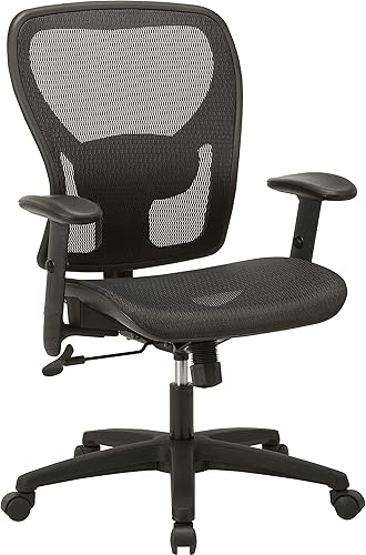 Lorell, LLR83293, SOHO Silla de trabajo negra con respaldo medio de malla