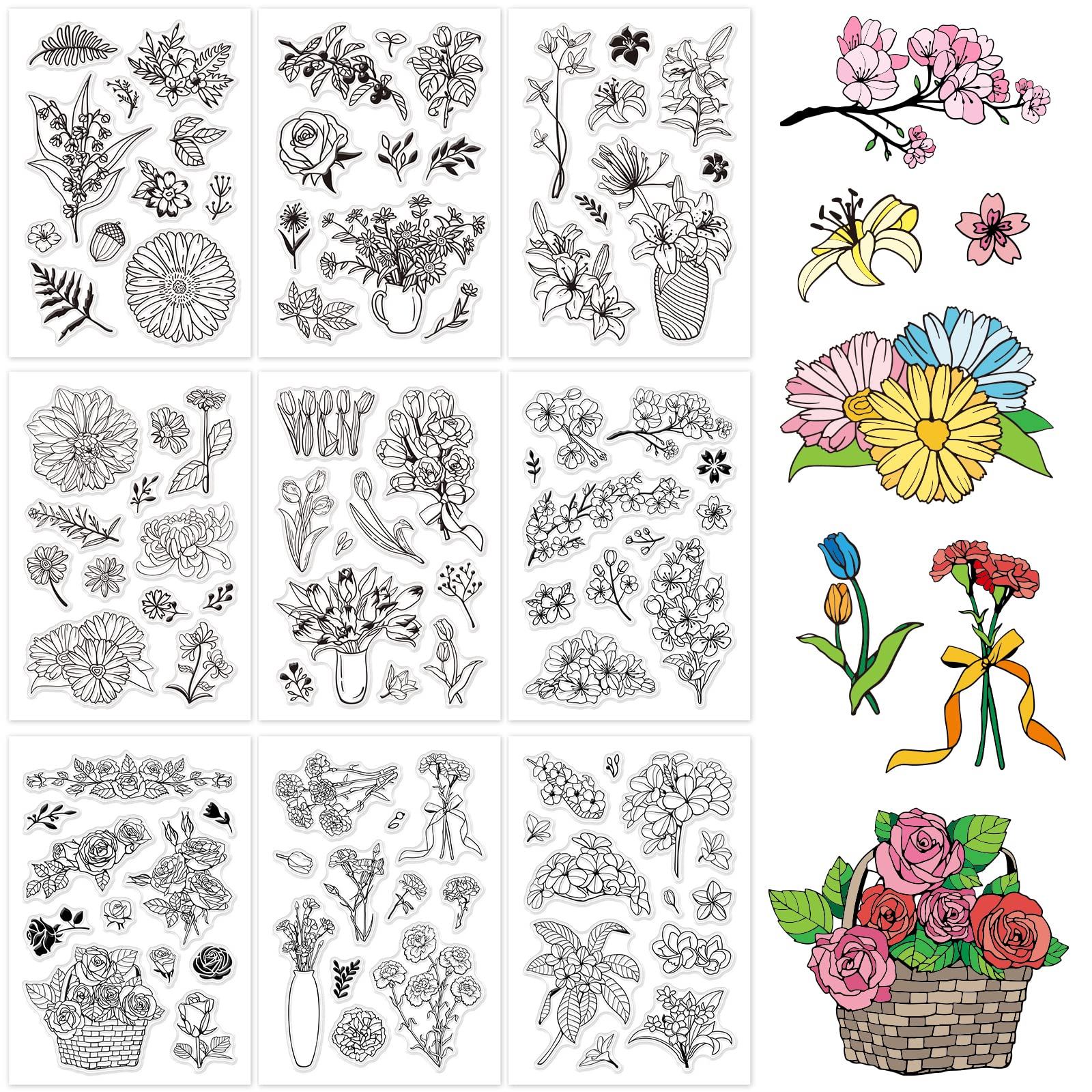 GLOBLELAND Tampons Transparents Hibou Texte Décoratifs