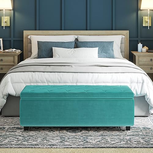 Miniatura 55 de Otomano rectangular de almacenamiento Simpli Home Hamilton, Marrón café Marrón café,Azul aguamarina,Cloud gris,Marrón desteñido,Marrón oscuro