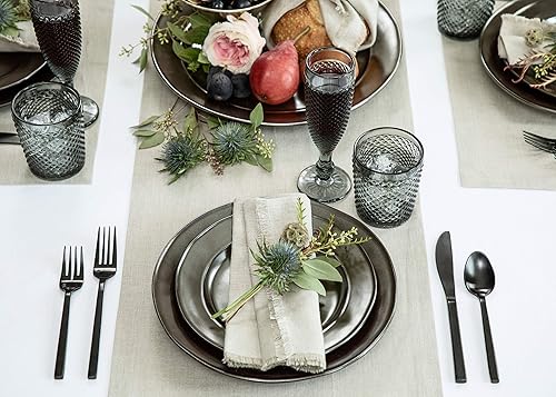 Miniatura 4 de Solino Home Camino de mesa de lino natural de 72 pulgadas de largo  100% lino puro de 14 x 72 pulgadas  Camino de mesa de comedor de peso medio de