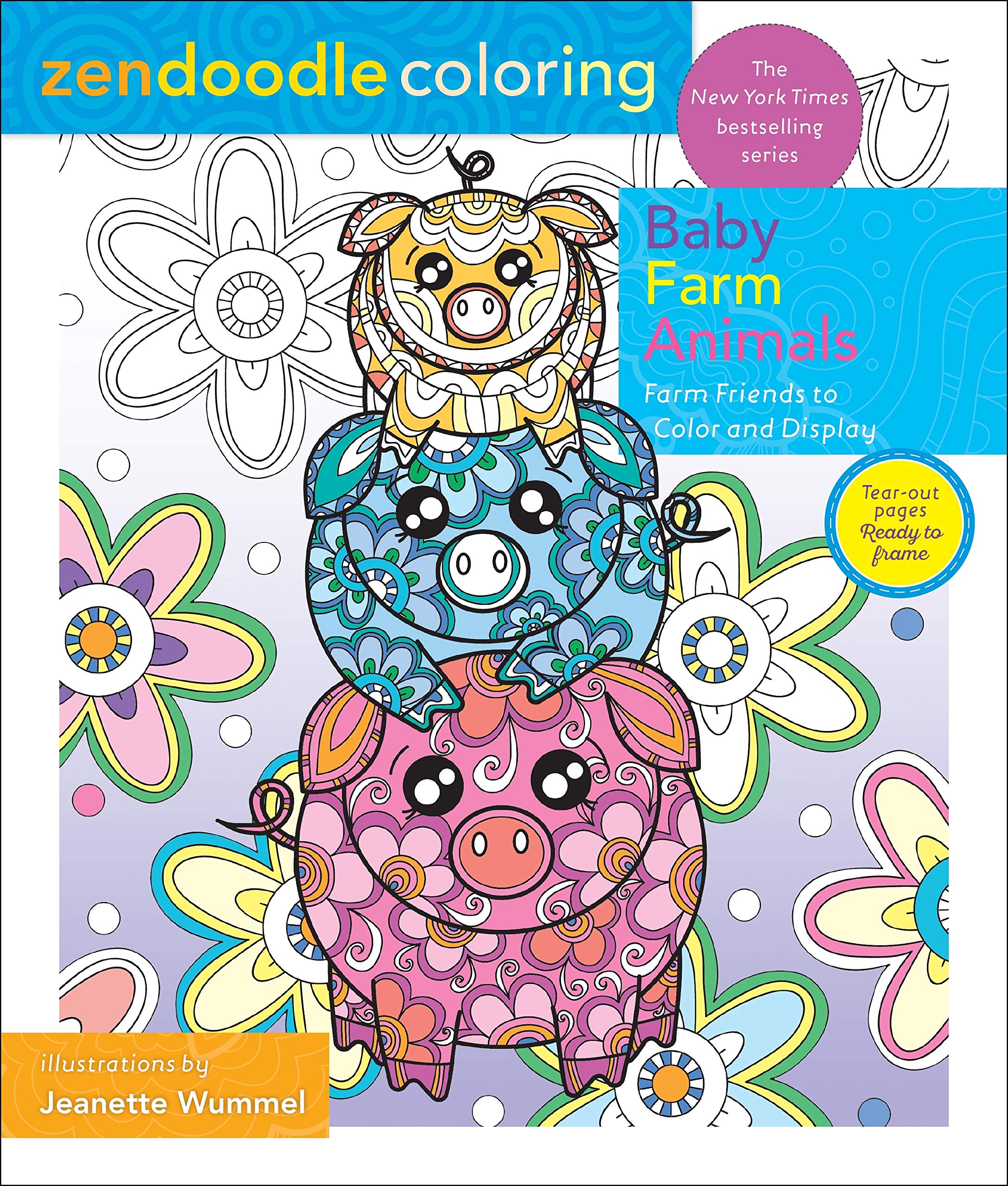 Zendoodle Coloring Baby Farm Animals: Barnyard Friends to Color and Display