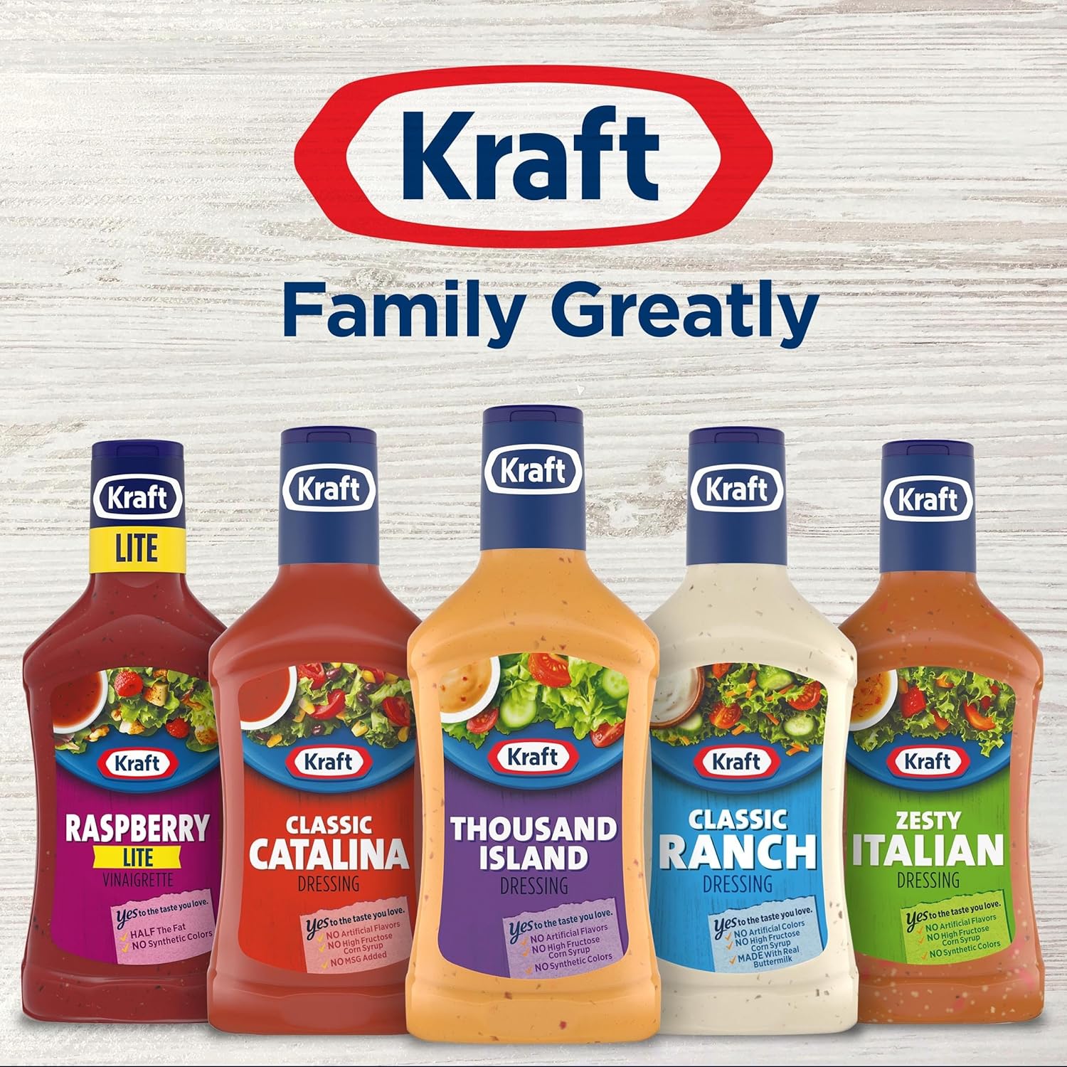 Kraft Thousand Island Salad Dressing (16 oz Bottles, Pack of 6)