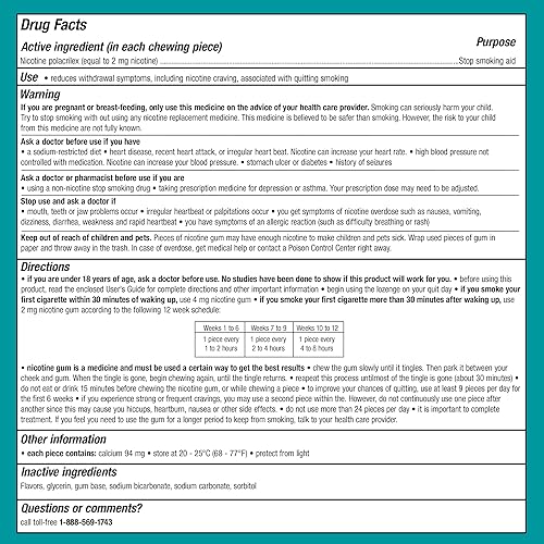 Miniatura 9 de Nicorette - Goma de mascar de nicotina para dejar de fumar, 2 mg, sabor original - 200