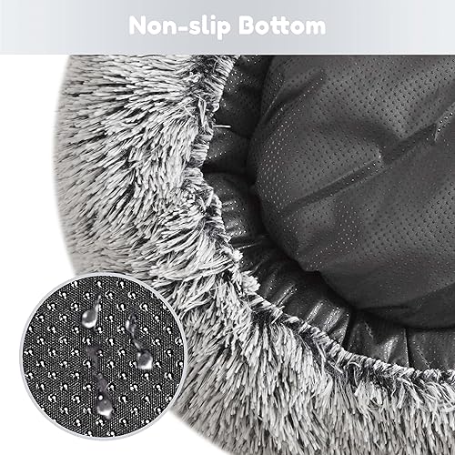 Miniatura 7 de Western Home - Cama para perros y gatos de piel sintética, cama relajante original para mascotas pequeñas, medianas y grandes, antiansiedad, dona,